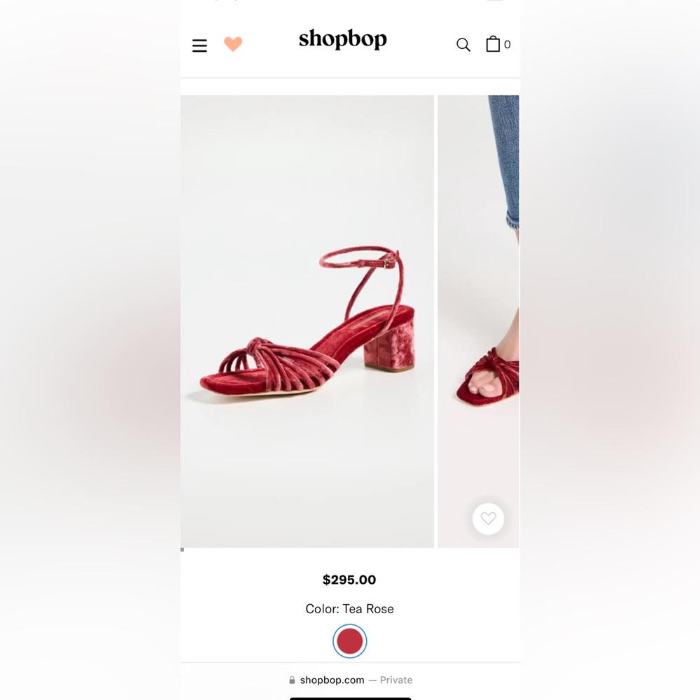 COPY - Loeffler Randall Olivia Ankle Strap Sandal (Tea Rose)